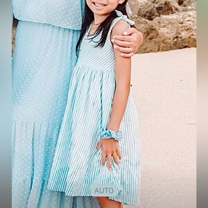 Hope & Henry Blue Striped Kids Casual Dress